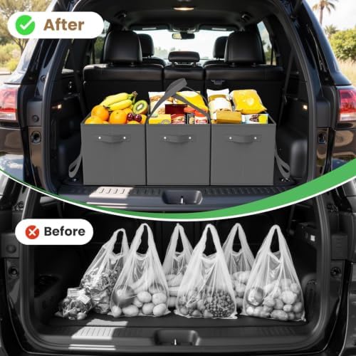Reusable Grocery Bags 4 PCS, Sturdy Handles & Bottom to Stands Upright - Image 6