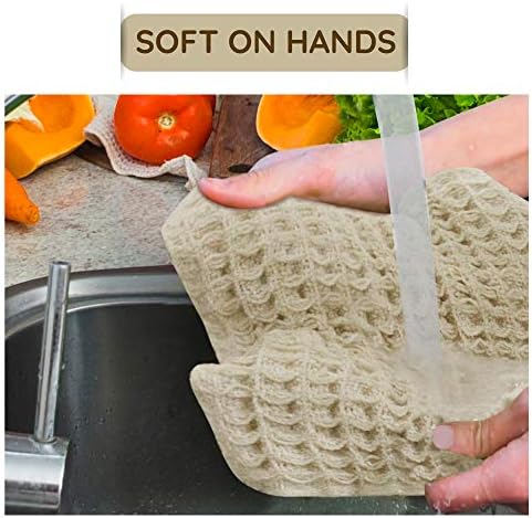 UBICON Organic Cotton Dish Scrubber Cloths, 6 Pack - Image 5