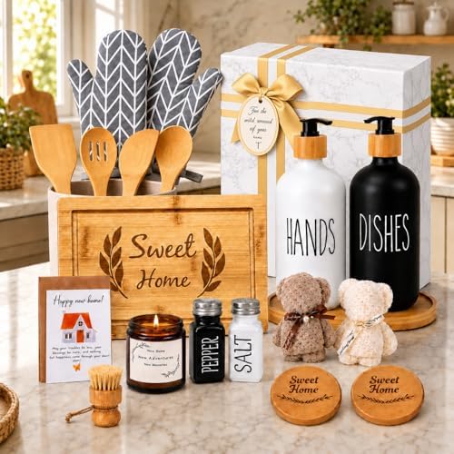 House warming gifts new home basket, New Home Gift Basket (21-Piece) – Thoughtful Housewarming Gift for Families & Couples by Unknown