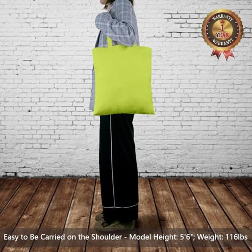 TOPDesign 24-Pack Economical 16"x15" Apple Green Cotton Tote Bag, Lightweight Medium Reusable Grocery Shopping Cloth Bags, Suitable for DIY, Advertising, Promotion, Gift, Activity - Image 3