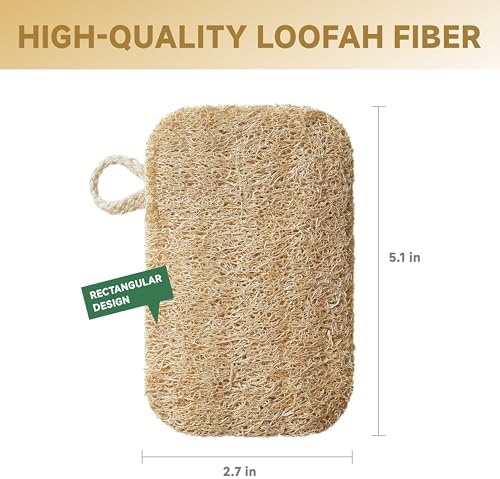 Natural Loofah Dish Sponges 3 Pack | Biodegradable & Eco Friendly Kitchen Sponges for Washing Dishes | Heavy-Duty Dishwashing Sponge | MossyWisp (6) - Image 2