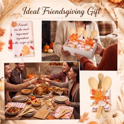 Geelin 31 Pcs Friendsgiving Gifts Bamboo Cutting Board Towels Spoons - Image 5