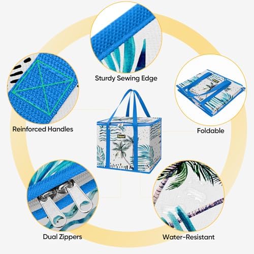 BALEINE 1PK Insulated Reusable Grocery Bag, Heavy Duty Shopping Tote - Image 7