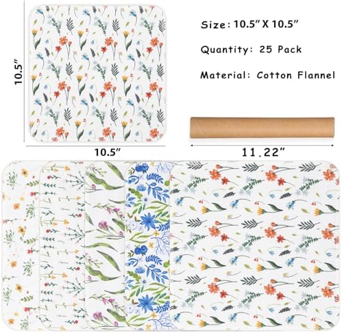 25 Pack Reusable Tissue Paperless Towel Roll Washable Cotton for Kitchen Towels Zero Waste Products Replacement Tissue (RT-E) - Image 2