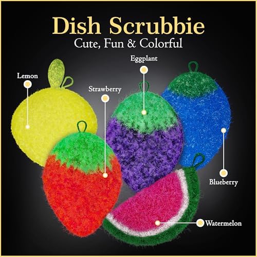 Dish Scrubbie Non-Scratch Dish Scrubber-Long Lasting & Odorless, Safe on Non-Stick, Cast Iron, Glass and Other Surfaces, Reusable Kitchen Sponge Alternative for Kitchen, Bathroom & Floors (Pack of 5) - Image 2