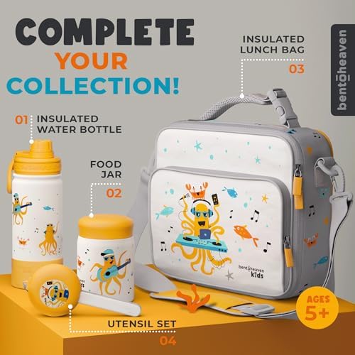 Bentoheaven Kids Utensils Set with Case, Reusable Fork & Spoon, Octopus - Image 6