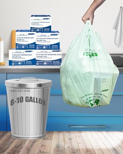 BEIDOU-PAC 8-10 Gallon Compostable Trash Bags, 60 Count - Ideal for Kitchen & Food Scrap Waste, US BPI Certified to ASTM D6400 Standard - Image 5