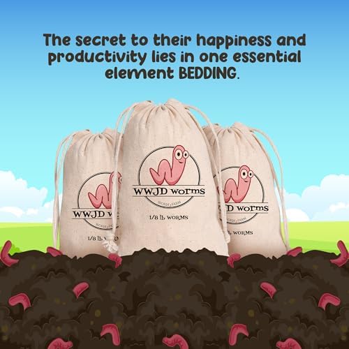 Red Wigglers Composting Worms, 1/8lb Red Worms for Composting for Gardens - Image 2