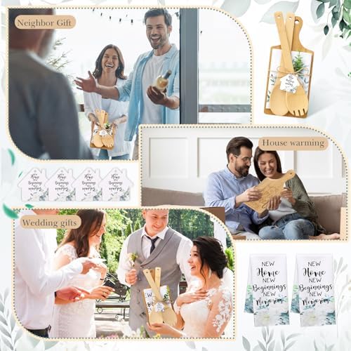 Geelin 62 Pcs Housewarming Gift Set, Rectangle Cutting Board Towels - Image 6