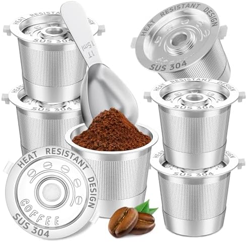 6 Pack Reusable K Cups Coffee Pods for Keurig 1.0 by Nessus