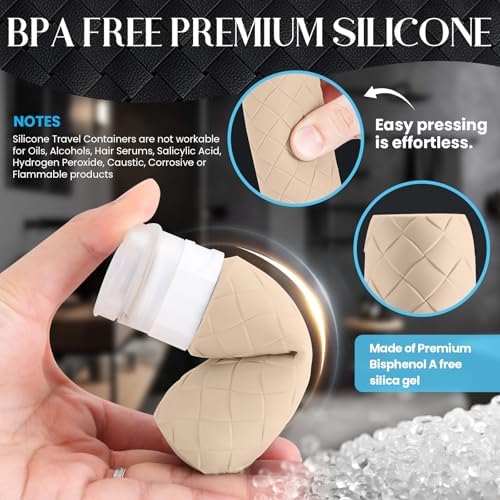 Silevoler Travel Bottles for Toiletries, TSA-Approved Travel Size Container - Image 4