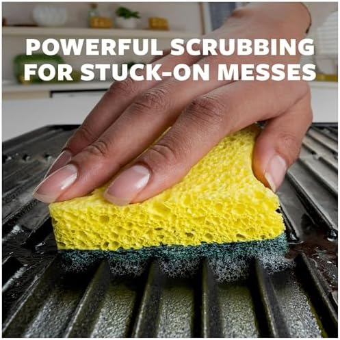 Scotch-Brite Heavy Duty Scrub Sponges, Sponges for Cleaning Kitchen and Household, Heavy Duty Sponges Safe for Non-Coated Cookware, 36 Scrubbing Sponges - Image 3