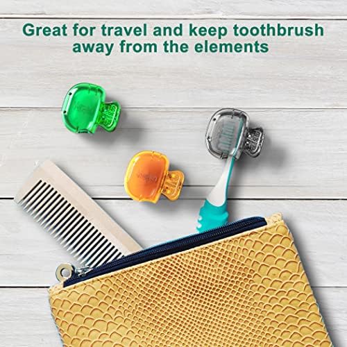 Mspan Electric Toothbrush Cover Cap: Brush Head Protector Cute Plastic Clip Pod - Toothbrush Travel Case for Traveling & Home - 4 Packs - Image 6