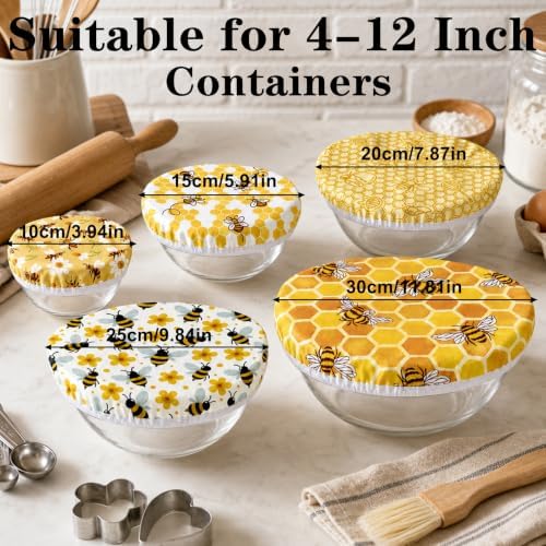 Sitsink Beeswax Bowl Covers Bee Reusable Food Wrap 5 Pack - Image 2