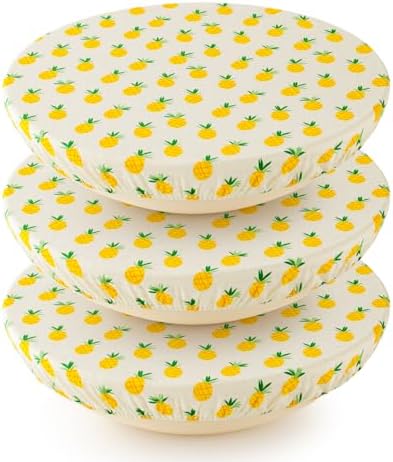 3 Pcs 12 Inch Sourdough Bread Cover, Reusable, Elastic Rim Washable by WelcometoFantasyLife