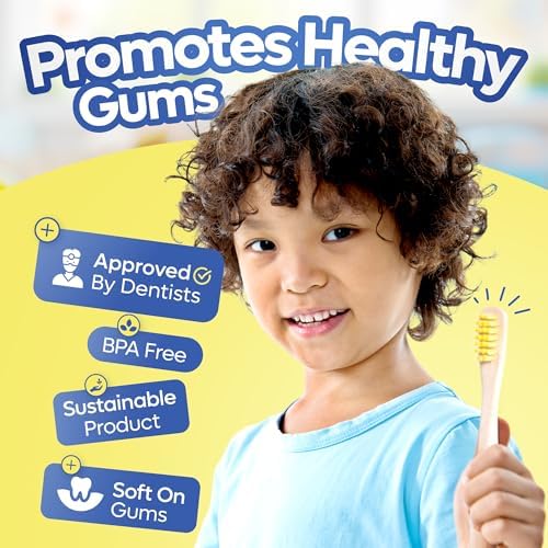SmartLifeco Kids Bamboo Toothbrushes (6 Pack) - Extra Soft Bristles for Toddlers Teeth | Zero Waste Tooth Brushes for Children | Natural Wooden Child Size Handle | BPA Free, Eco-Friendly - Image 5