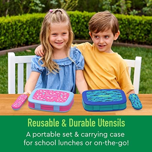 Bentgo Kids Plastic Utensil Set with Fork, Spoon, & Storage Case - Image 2