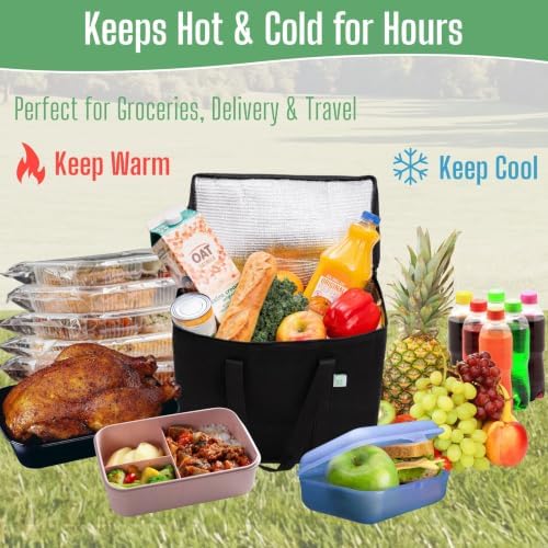 VENO 3 Pack Cooler Bag Insulated Grocery Bags for Food Delivery Heavy Duty - Image 6