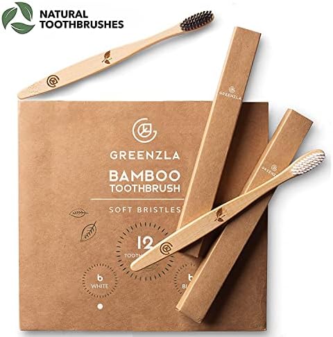 Greenzla Bamboo Toothbrushes for Adults – 12 Pack Wooden Toothbrush Set with Charcoal-Infused Soft Bristles, Natural Oral Care for Daily Use - Image 5