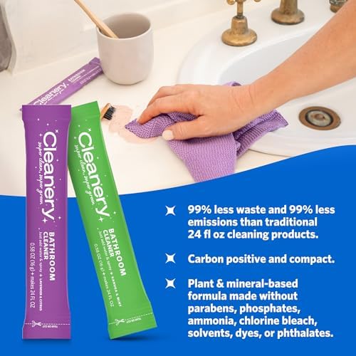 Bathroom Cleaner Powder Concentrate Refills 4 Pack, Makes 24 fl oz Each, Lavender & Citrus - Image 3