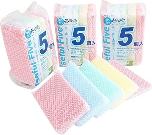 Sponge Kitchen Dishwashing Sponge, Mesh Net Scouring Pad (Pack of 10) - Image 2