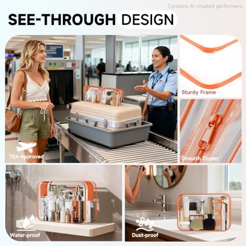 OlarHike Packing Cubes for Travel,Gifts for Women Mom,Anti-Tearing Suitcase Organizer for Luggage with Shoe & Hanging Toiletry Bag,Vacation Essentials & Accessories for Cruise Ship,11 Set,Orange - Image 3