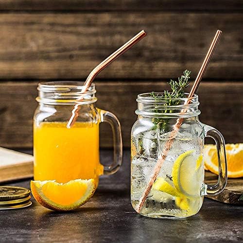 Hiware 12-Pack Rose Gold Metal Straws Reusable with Case - Stainless Steel Drinking Straws for 30oz and 20oz Tumblers Dishwasher Safe, 2 Brushes Included - Image 5