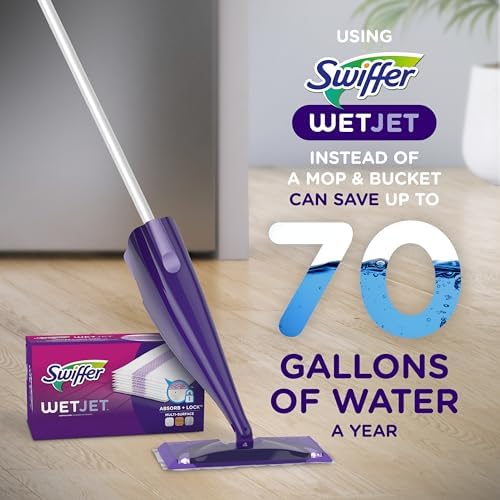 Swiffer WetJet Hardwood Floor Cleaner Spray Mop Pad Refill, Bathroom Cleaning Supplies, Hardwood Floor Cleaner, Multi Surface, 24 Count - Image 6
