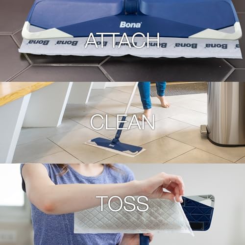 Bona Multi-Surface Floor Disposable Wet Cleaning Pads - - Residue-Free Floor Cleaning Solution for Stone,Tile,Laminate,and Vinyl Floors,12 Count (Pack of 6) - Image 4