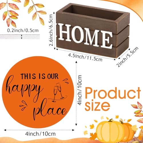 Queekay House Warming Gifts New Home Farmhouse Coasters Set of 6, Autumn - Image 2