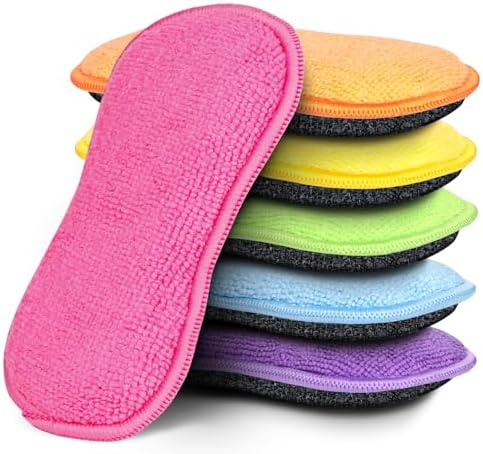 HOMEXCEL Dish Sponge 6 Pack, Microfiber Kitchen Sponges for Cleaning by HOMEXCEL