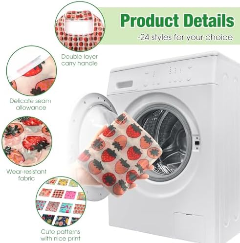 Eccliy 24 Pcs Reusable Grocery Bags Shopping Bags Foldable, Fruits Style - Image 4