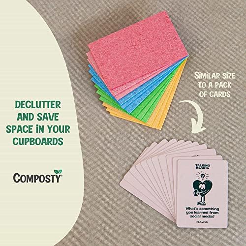Pop-Up Compostable Sponges 12-Pack – Eco-Friendly Biodegradable Cellulose Kitchen Sponges (Plastic-Free, Non-Scratch, Compressed & Expanding) for Dishes, Kitchen & Bathroom by Award Winning Composty - Image 6