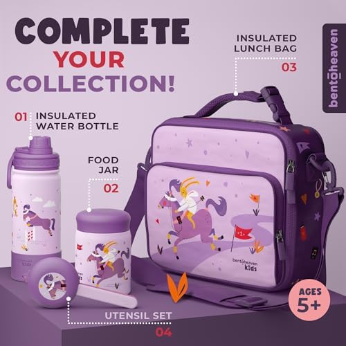 Bentoheaven Kids Utensils Set with Case, Reusable Fork & Spoon, Horse - Image 6