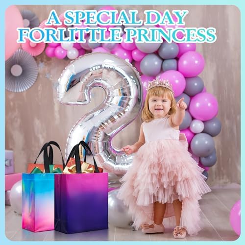 Eccliy 80 Pcs Reusable Gift Bags, Medium, Gradient Color - Image 5