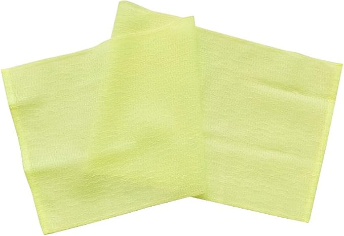 Premium Exfoliating Washcloth Towel(Yellow) Korean Loofah Bath Sponge Long Back Scrubber African Bath Sponge African Long Net for Shower/It Becomes Softer as You use.by NOPIGO