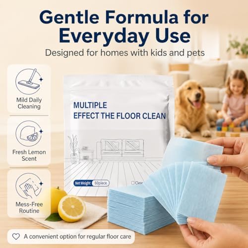 Floor Cleaning Tablets, 100 PCS Concentrated Dissolvable Multi-Effect Floor Cleaner Sheets, Portable Mopping Solution for Tile, Hardwood, Laminate & Marble Multi-Surface Cleaning (Pink) - Image 5