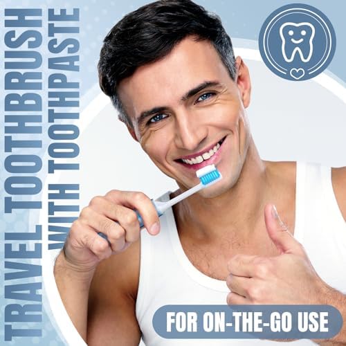 Patelai 2 Pcs Travel Toothbrush Mini Foldable with Case,Couple Color - Image 4
