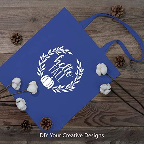 TOPDesign 6-Pack Economical 16"x15" Blue Cotton Tote Bag, Lightweight Medium Reusable Grocery Shopping Cloth Bags, Suitable for DIY, Advertising, Promotion, Gift, Activity - Image 3