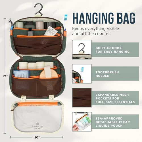 TRIPPED Travel Gear 3-Piece Travel Toiletry Bag Set - Image 3