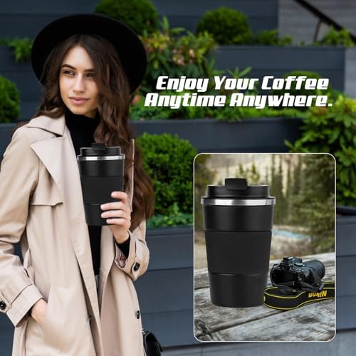 Vacuum Insulated Stainless Steel Travel Coffee Mug,Leak Proof Cup with Lid - Image 6