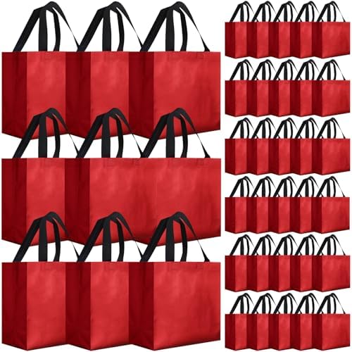 Eccliy 80 Pcs Reusable Gift Bags, Large, Red by Eccliy