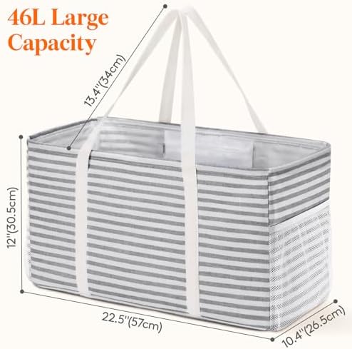 Lifewit Large Tote bag, Reusable Shopping Grocery Bags - Image 4