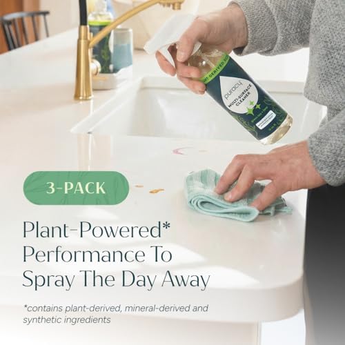 Puracy All Purpose Cleaner Spray – Plant-Powered Multi-Surface Cleaner - Cleaning Spray Solution As Seen on TikTok (Green Tea & Lime, 16 fl oz, 3 Pack) - Image 2