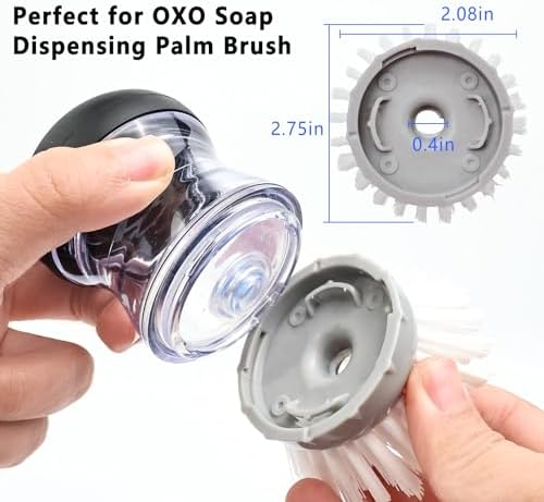 Dish Brush Replacement 4 Pack Compatible with OXO Refill B - Image 2