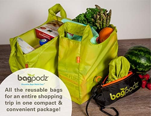 Reusable Grocery Bags, Foldable Shopping Bags in Pod, 10 Pack - Image 2
