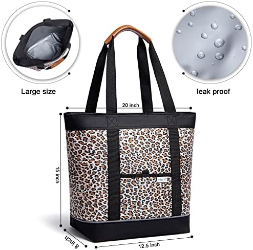 Insulated Cooler Bag Reusable Grocery Tote Bags Transport Large Lunch Box for Women - Image 5