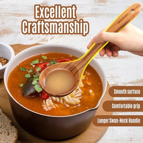 Wooden Spoons for Cooking 12PCS Teak Wooden Kitchen Utensil Set - Image 6