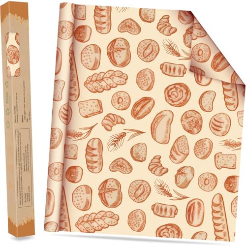 Beeswax Wraps for Food Roll(13x39inch), Organic Beeswax Wrap Beeswax Food Wraps Reusable Food Wrap Sustainable Beeswax Paper Beeswax Sandwich Wrap Beeswax Storage Cloth (Bread) by PICcircuit
