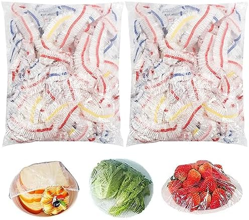 Homelove 200pcs Colorful Plastic Bowl Covers Dish Cover Food Cover, Reusable Elastic Stretch Fresh Keeping Covers, Kitchen Dining Cookware Canning Lids Food Bags, Universal Kitchen Plastic Wrap by Homelove